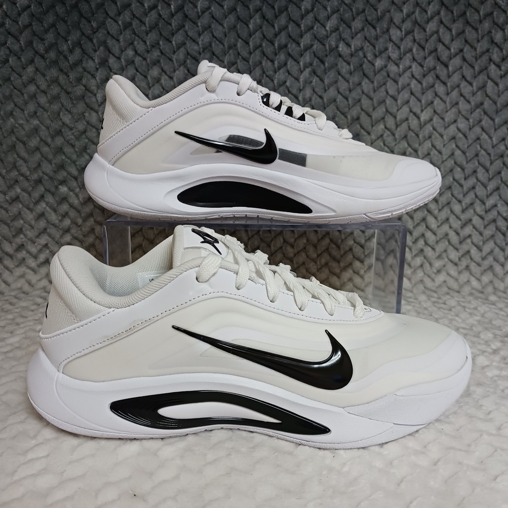Nike A'One TB White Black Women's Basketball Sneakers Shoes Size 6